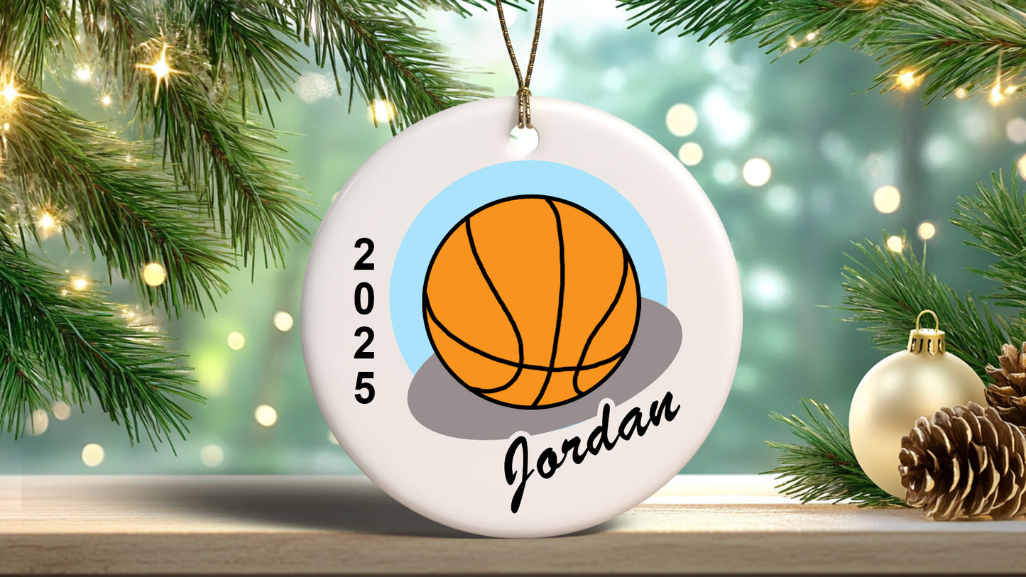 Basketball Personalized Christmas Ornament