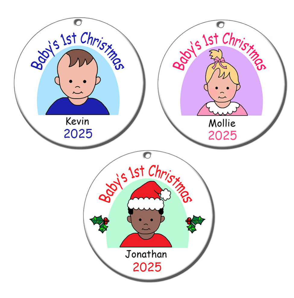 Babys 1st Christmas Ornament Personalized