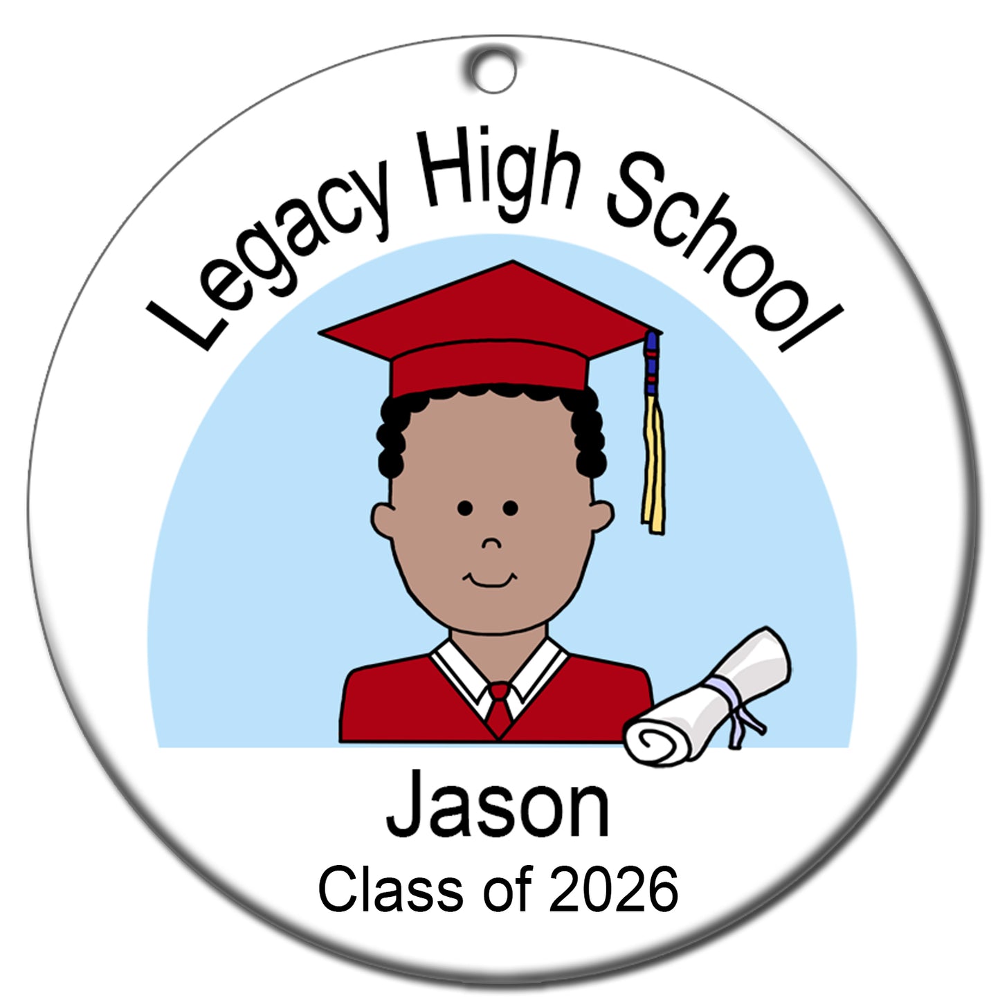 Graduation Personalized Christmas Ornament - Boy or Man