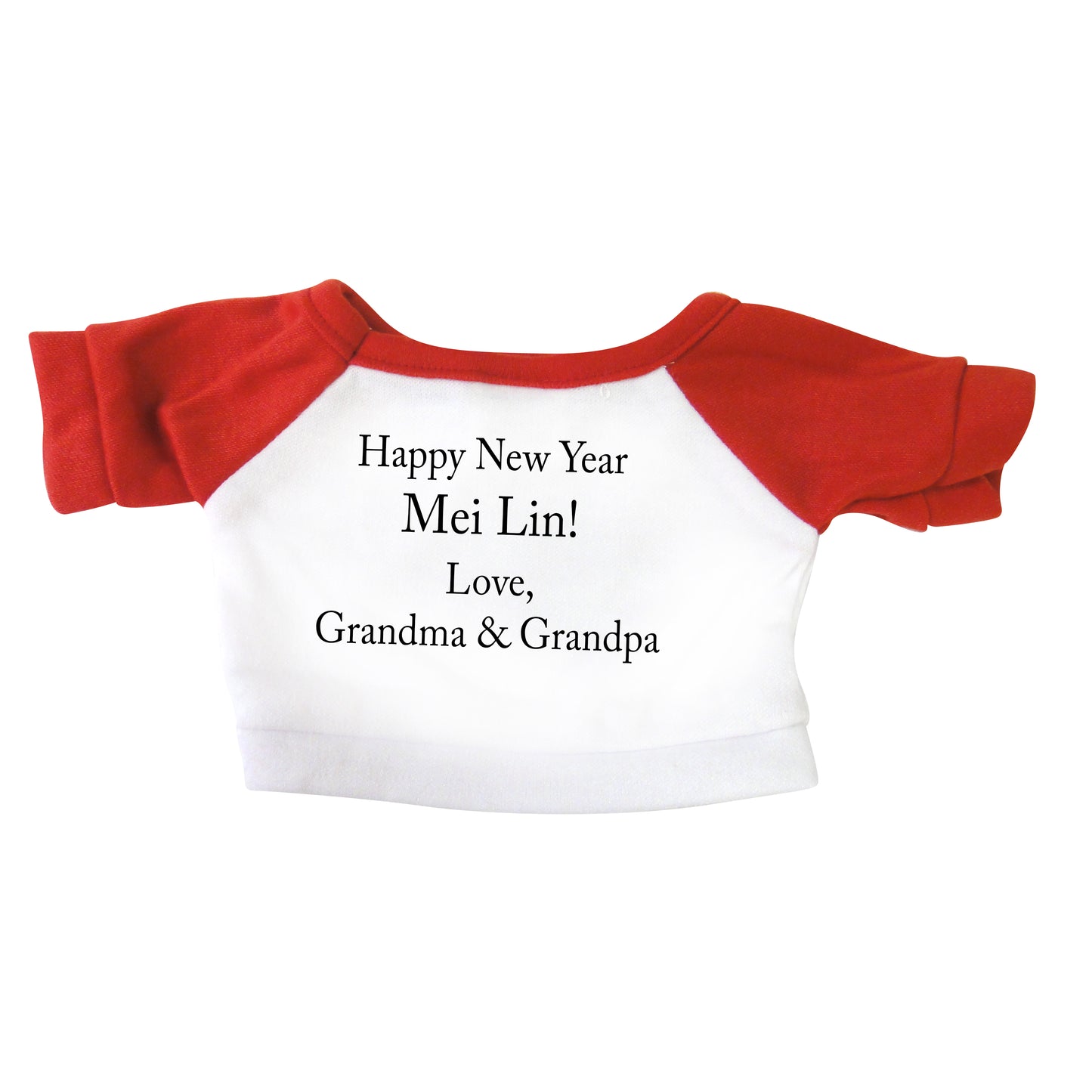 Back of Personalized Year of the Horse Chinese New Year Stuffed Animal Plush Gift