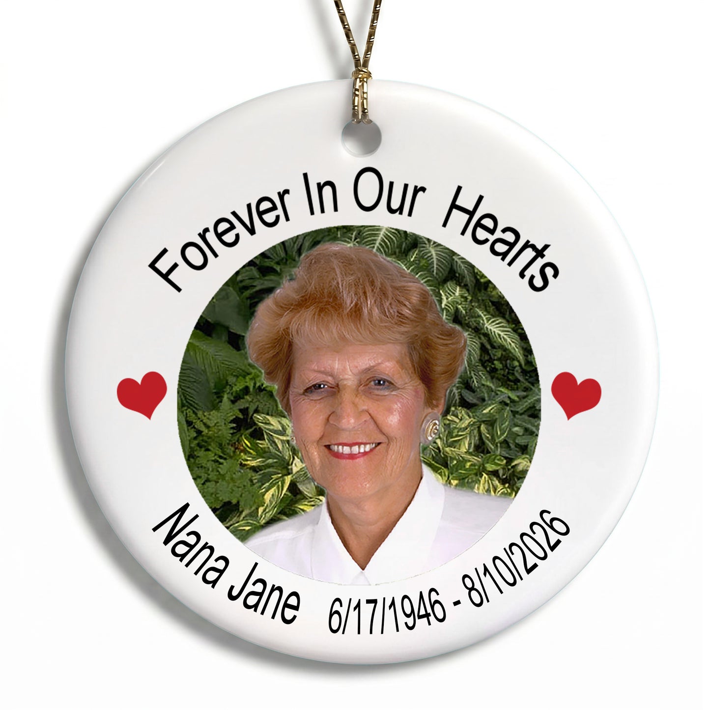Memorial Photo Christmas Ornament