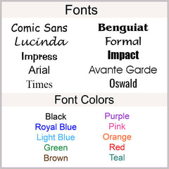 Font and Font Color examples