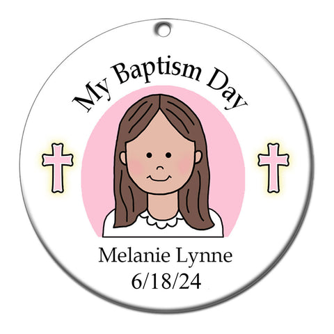 Baptism Ornament - Older Girl