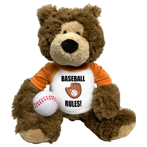 Personalized Baseball Teddy Bear - 14" Bear Hugs