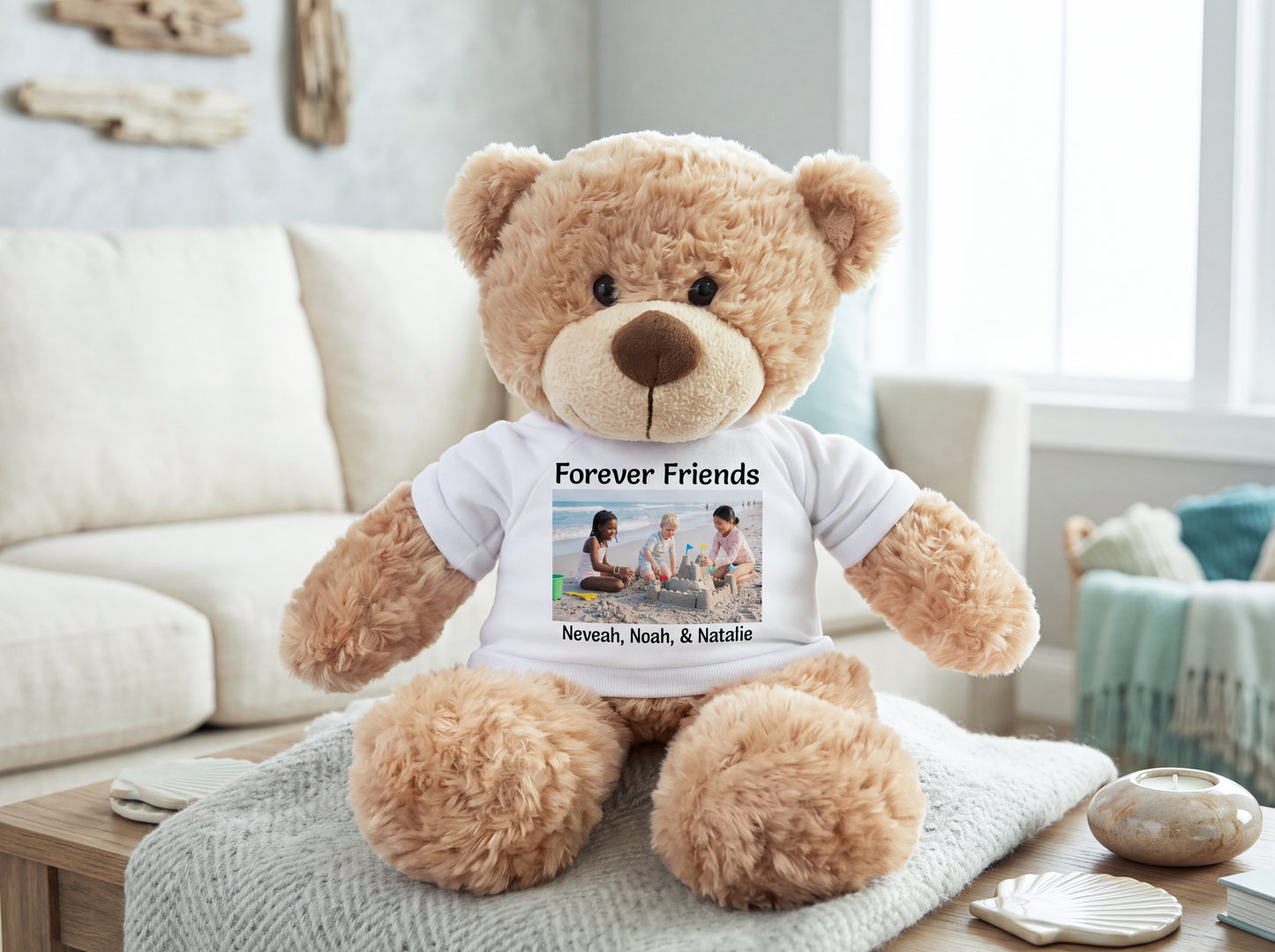 Personalized Teddy Bear - 13" Bonny Bear with Your custom Photo and/or Text