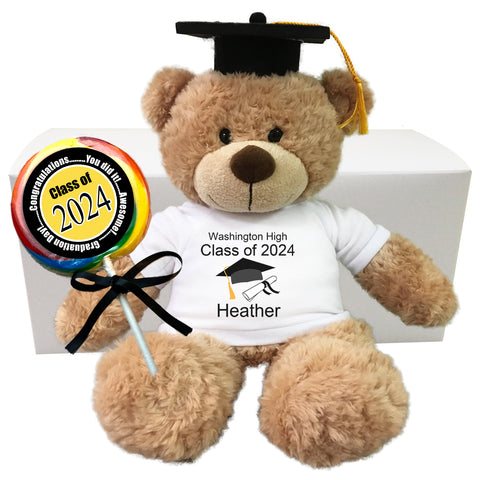 Graduation Teddy Bear Personalized Gift Set - 13" Bonny Bear - Class of 2024