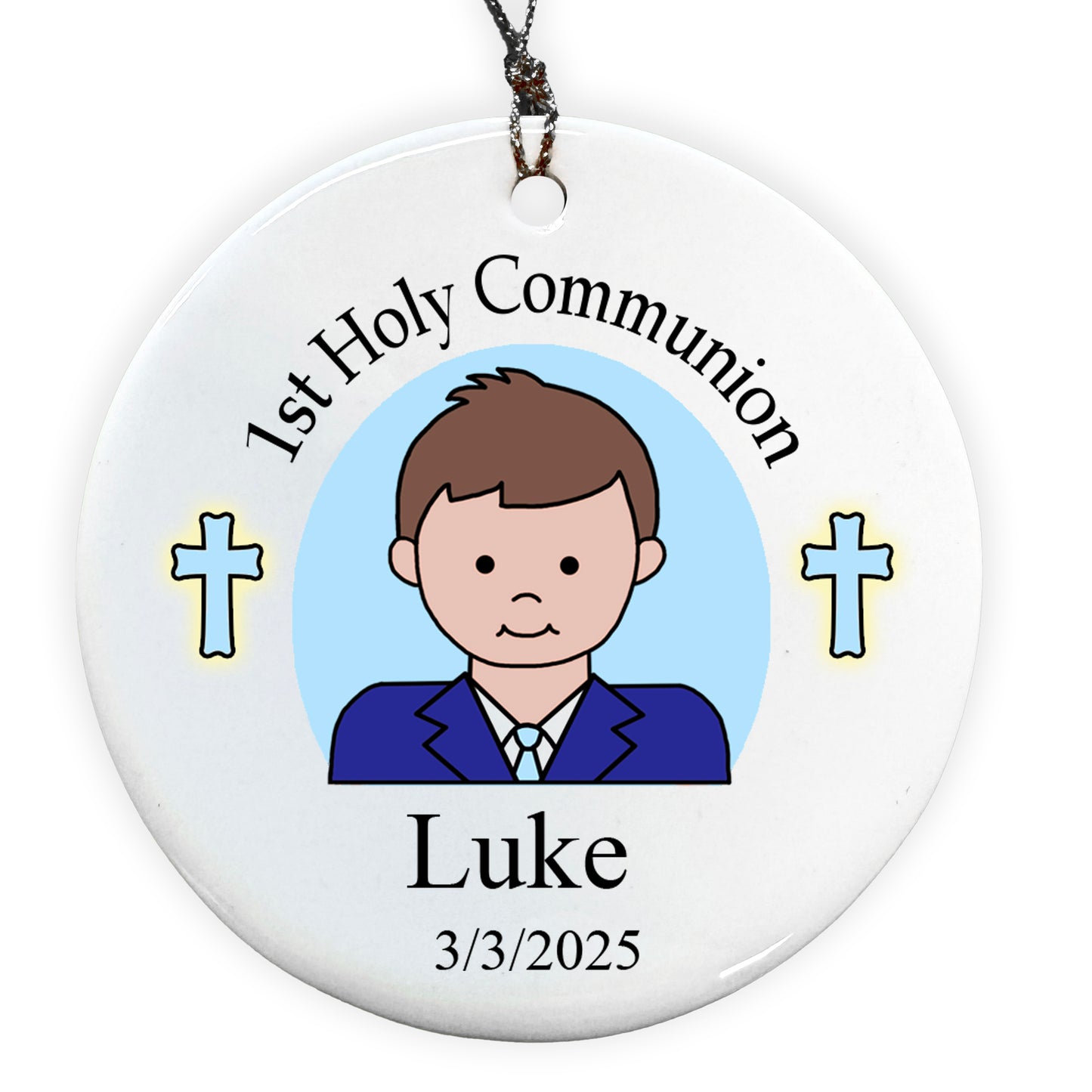 First Communion Personalized Christmas Ornament - Boy