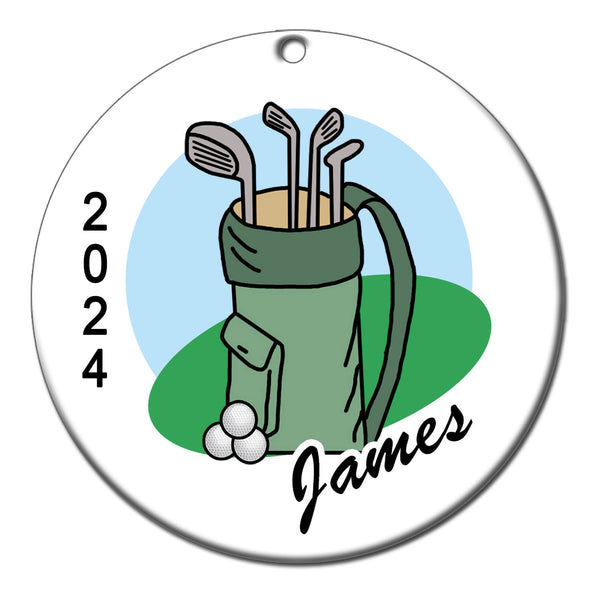 Golf Personalized Christmas Ornament