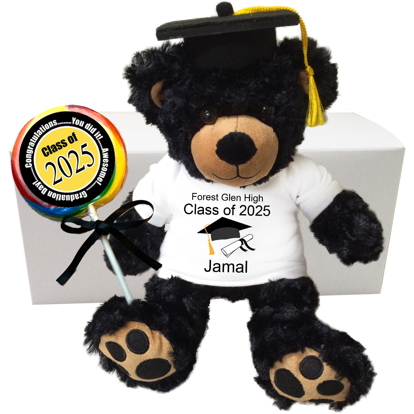 Graduation Teddy Bear Personalized Gift Set 13