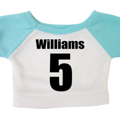Back of shirt for personalized volleyball teddy bear