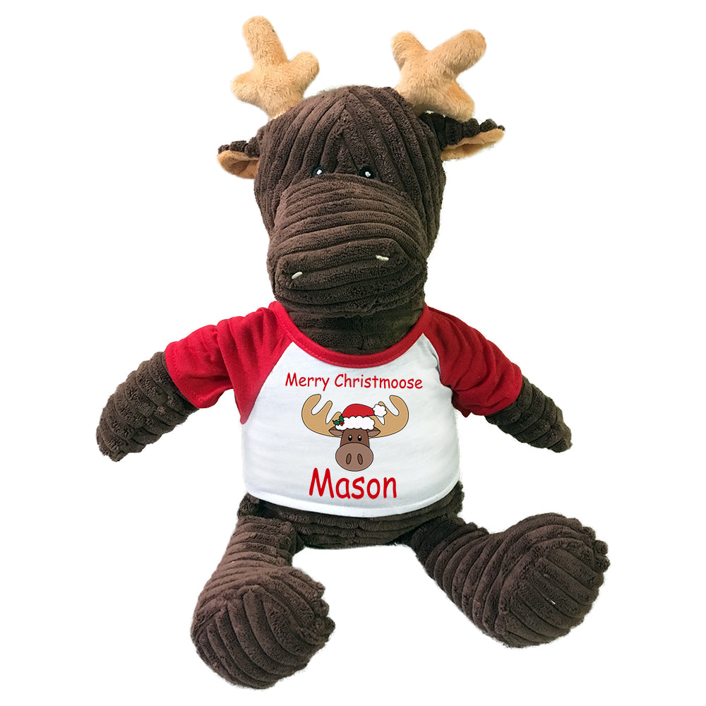 Personalized Stuffed Christmas Moose - 16 inch Kordy Moose