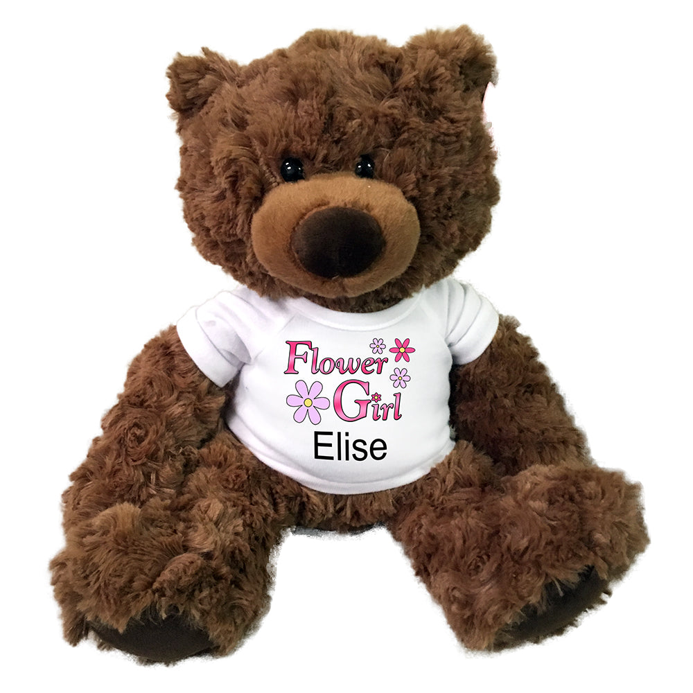 Flower Girl Teddy Bear - Personalized 13" Coco Bear