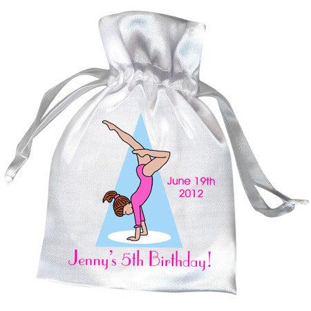 Gymnastics Girl Birthday Party Favor Bag - Handstand