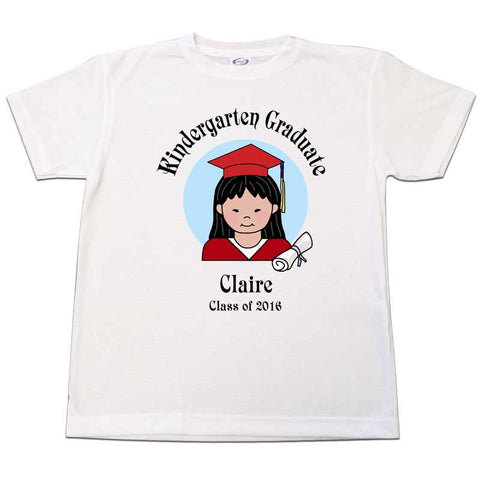 Personalized Kindergarten Graduation T-Shirt for Girls