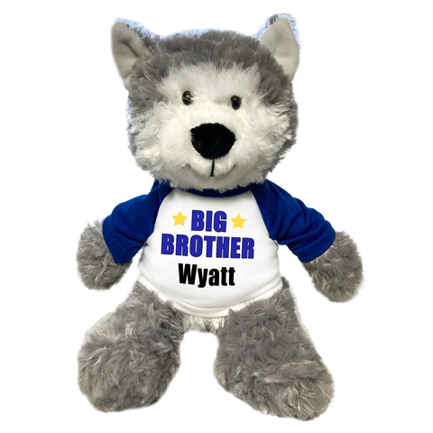 Big Brother Husky Dog / Wolf - Personalized 12" Plush