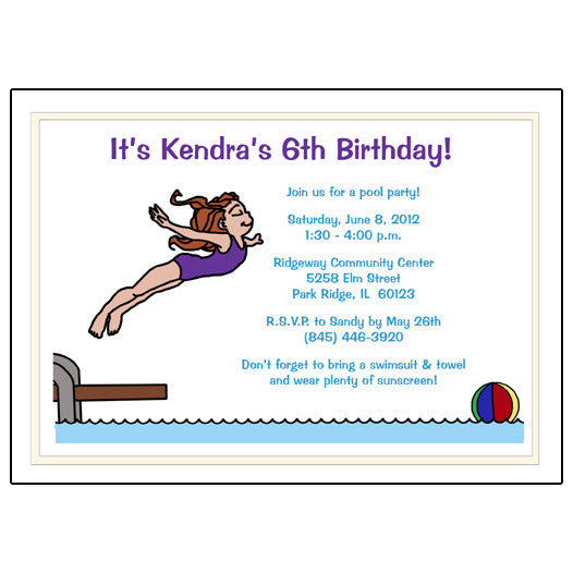 pool party dress code invitation How to Add Bring Swim Wear to Party Invitation