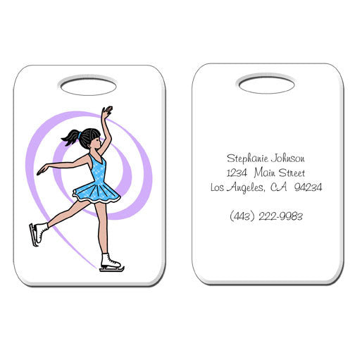 Dainty Swirl Ice Skating Bag Tag – Mandys Moon Personalized Gifts