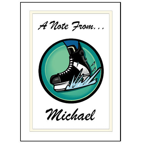 Hockey Skate Thank You Note Cards