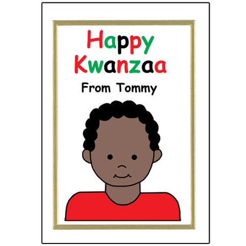Kids Kwanzaa Cards - Boy