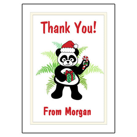 Santa Panda Thank You Note Cards