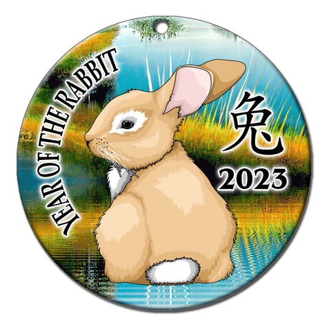 Chinese Year of the Rabbit Zodiac Ornament 2023 