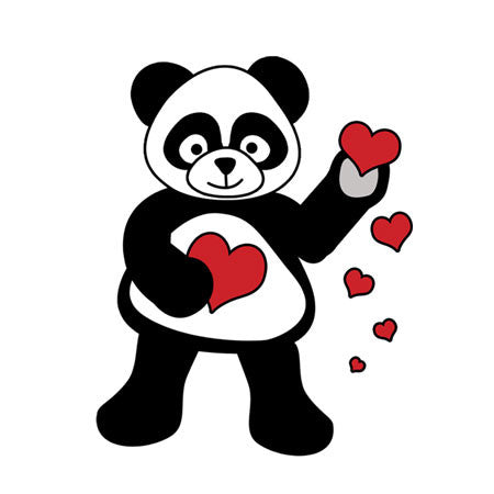 Love Panda Valentines Fill in the Blank Thank You Notes