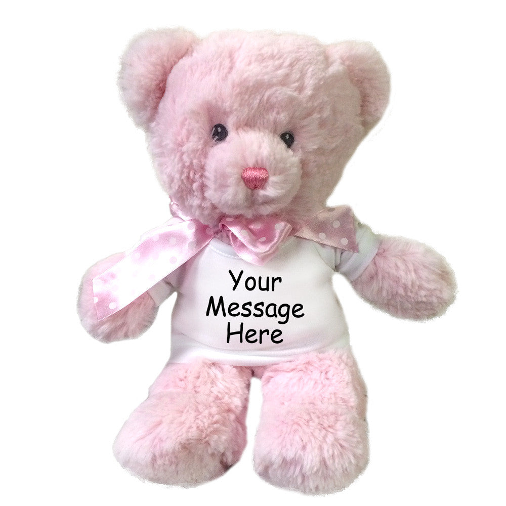Personalized Teddy Bear Pink – Mandys Moon Personalized Gifts