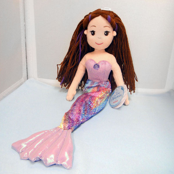 Mermaid Doll - "Merissa" Brown Hair, 17" by Aurora Plush