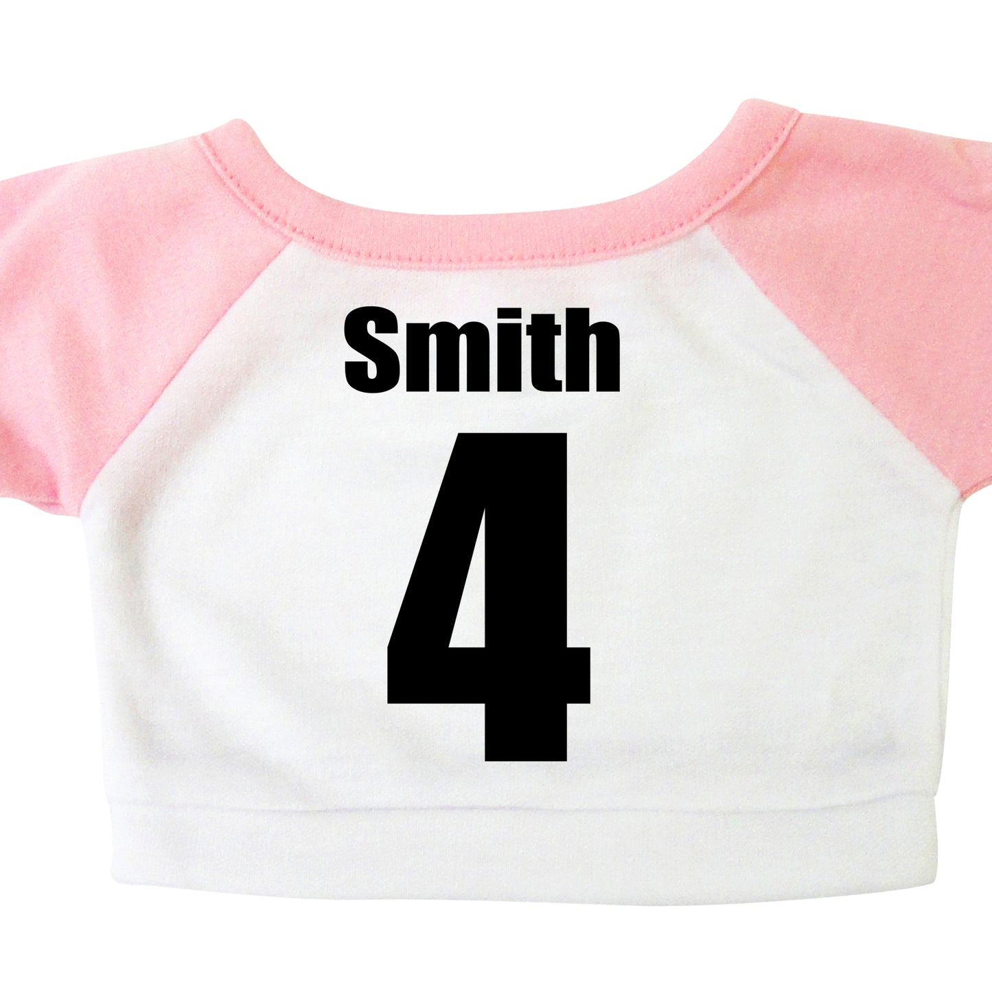 Example Back of Personalized Volleyball Teddy Bear Shirt