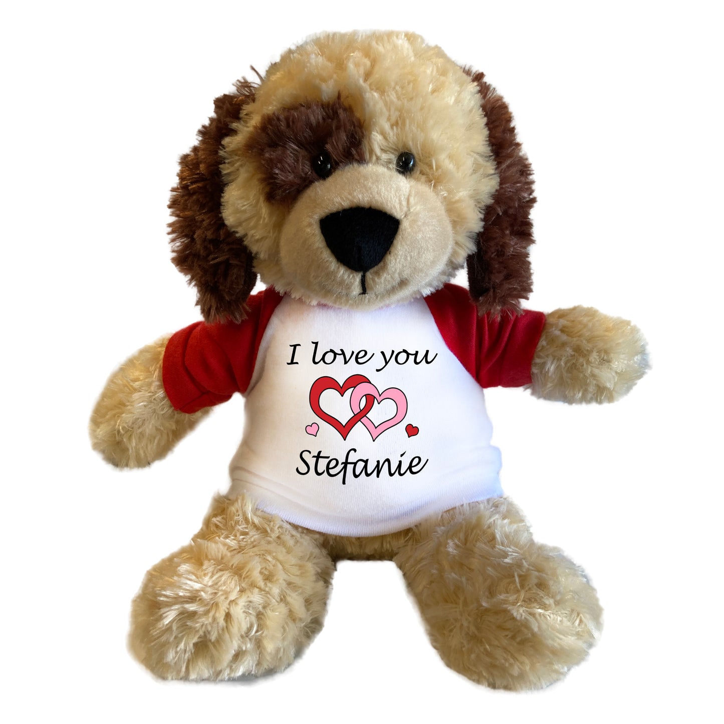Personalized I Love You Spotty Dog - 12" Plush