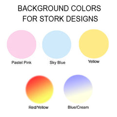 Examples of background colors for adopton storks