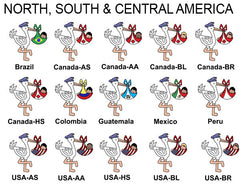 Examples of adoption storks with baby boys from North, South and Central America