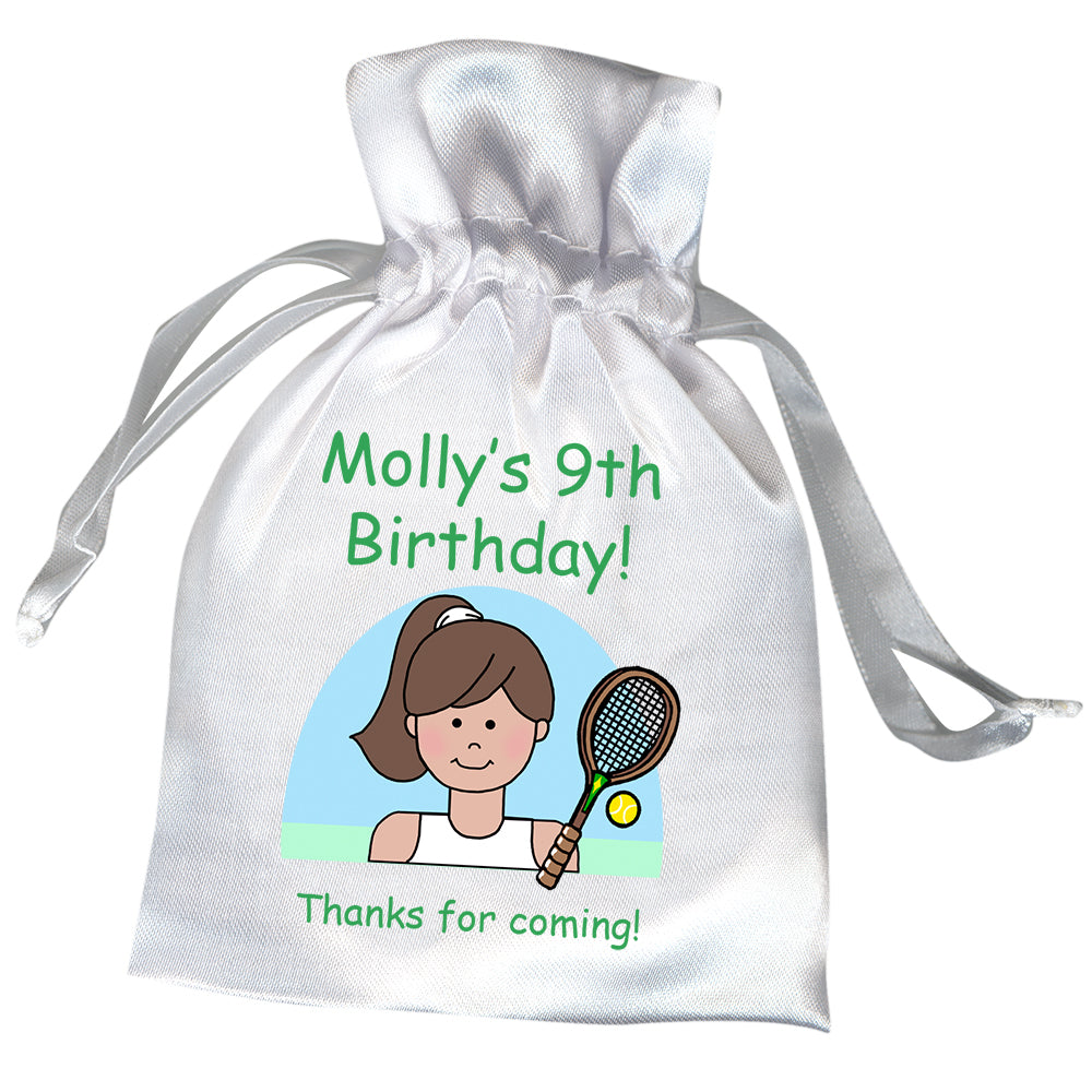 Tennis Girl Birthday Party Favor Bag