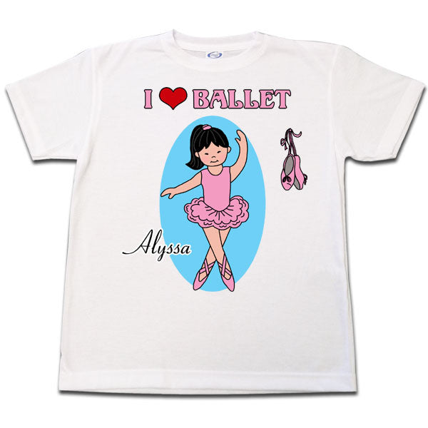 slap af spise smykker Dance Gifts | I Love Ballet T Shirt Ballerina Design – Mandys Moon  Personalized Gifts