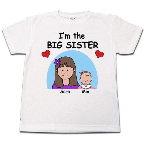 Personalized big sister sales shirts