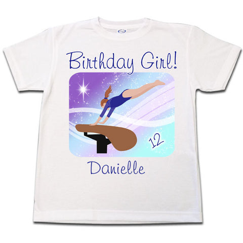 Gymnastics Dreams Birthday T Shirt - Vault Design