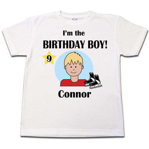 Hockey Skating Kid Birthday T Shirt