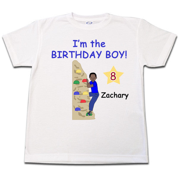 Rock Climbing Birthday T Shirt - Boy