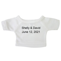 Personalized T-Shirt for 12-14" Teddy Bears or Stuffed Animals - Ring Bearer Design - Back