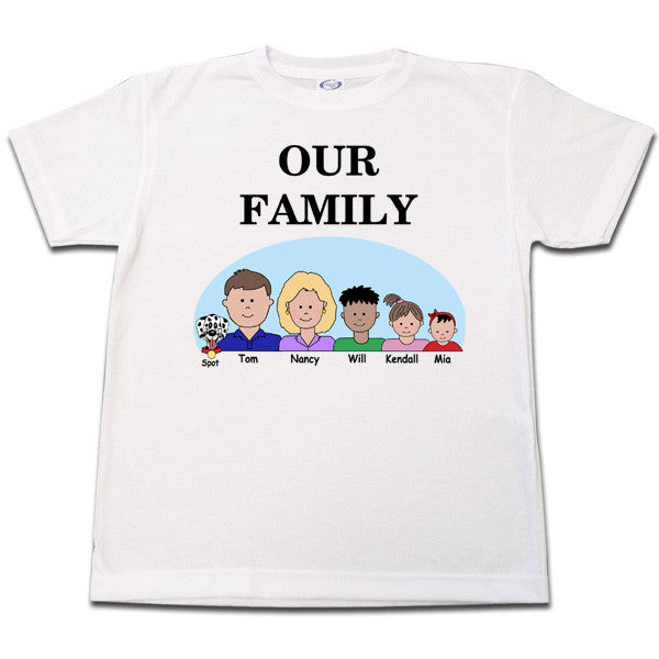 Cartoon Family T Shirt Personalized Gift