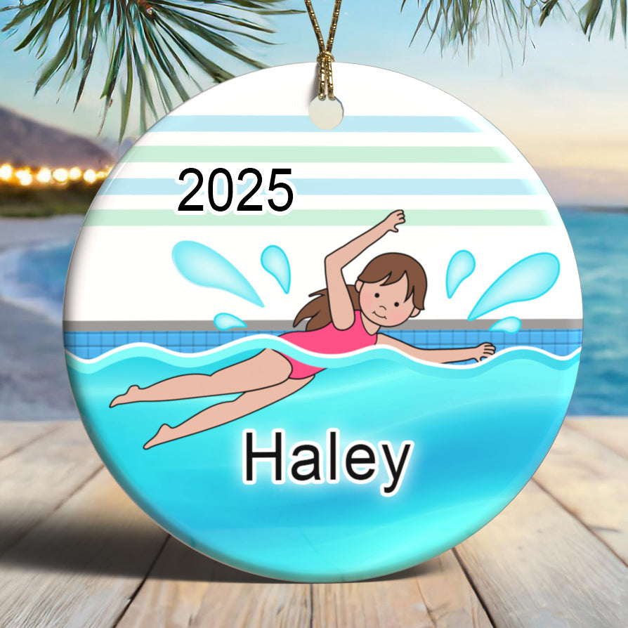 Personalized Christmas Ornaments - Swimming, Horseback Riding, Karate, Martial Arts, Gymnastics, Art, Dance, Piano, Chess, and more!