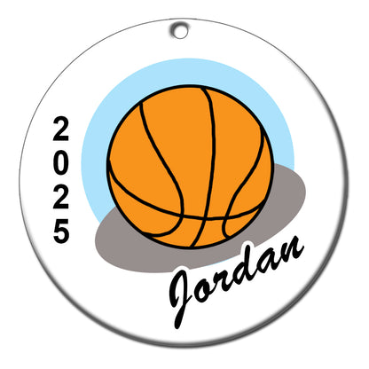 Basketball Personalized Christmas Ornament