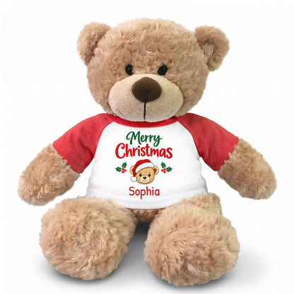 Personalized Christmas Teddy Bear - 13 Inch Bonny Bear