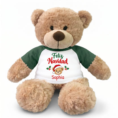 Personalized Christmas Teddy Bear - 13 Inch Bonny Bear