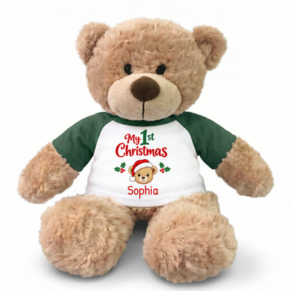 Personalized Christmas Teddy Bear - 13 Inch Bonny Bear