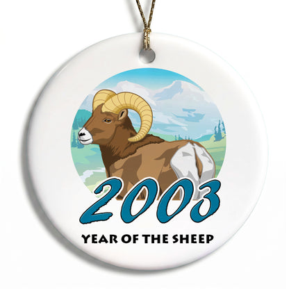 Chinese Zodiac Year of the Sheep Ornament 2003