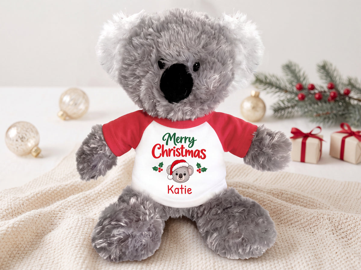 Personalized Christmas Stuffed Koala - 12 Inch Plush Tubbie Wubbies Koala