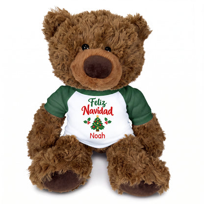 Personalized Christmas Teddy Bear - 13 Inch Coco Bear