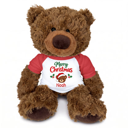 Personalized Christmas Teddy Bear - 13 Inch Coco Bear