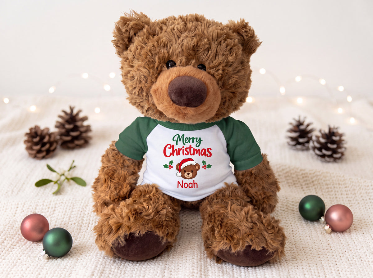 Personalized Christmas Teddy Bear - 13 Inch Coco Bear
